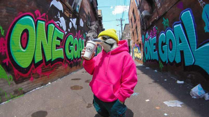 A woodpecker-headed character representing the focus needed for overcoming procrastination and fatigue in 2026.