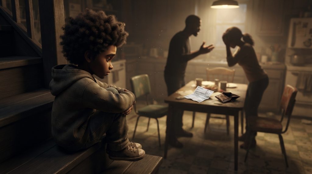 parents arguing over debt